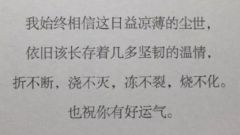 适合说晚安的心情短语：车马很慢，阳光很暖，你很好看